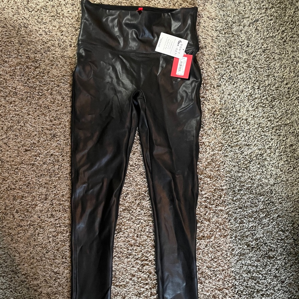 spanx faux leather leggings